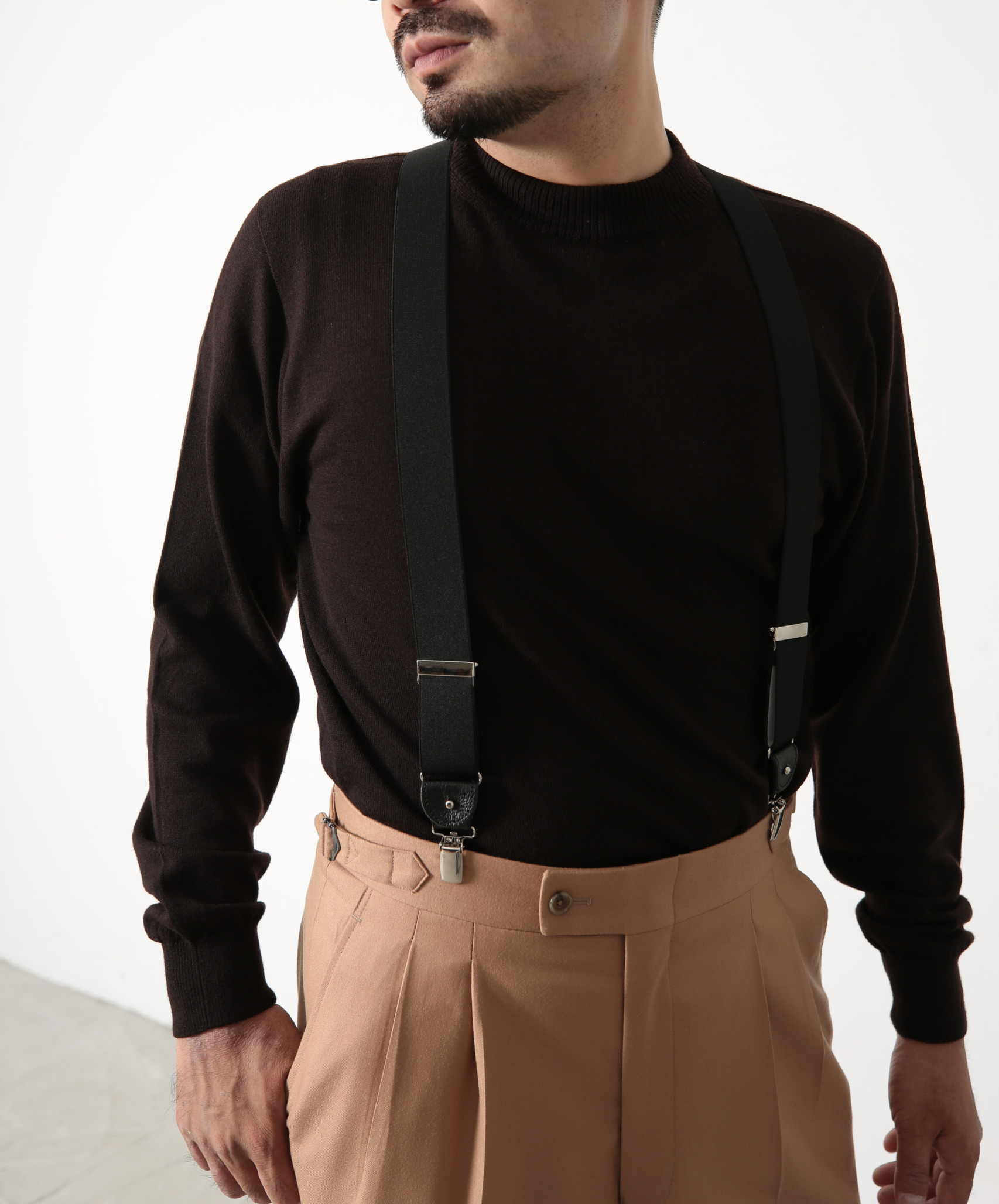 【ｾｰﾀｰ】ﾓｯｸﾈｯｸｳｰﾙ(ﾌﾞﾗｳﾝ)/ZEGNA BARUFFA
