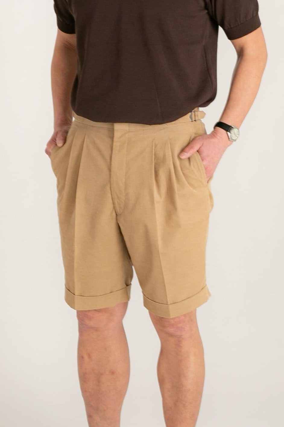 サマーコーディロイ・ショートパンツ｜ベージュ