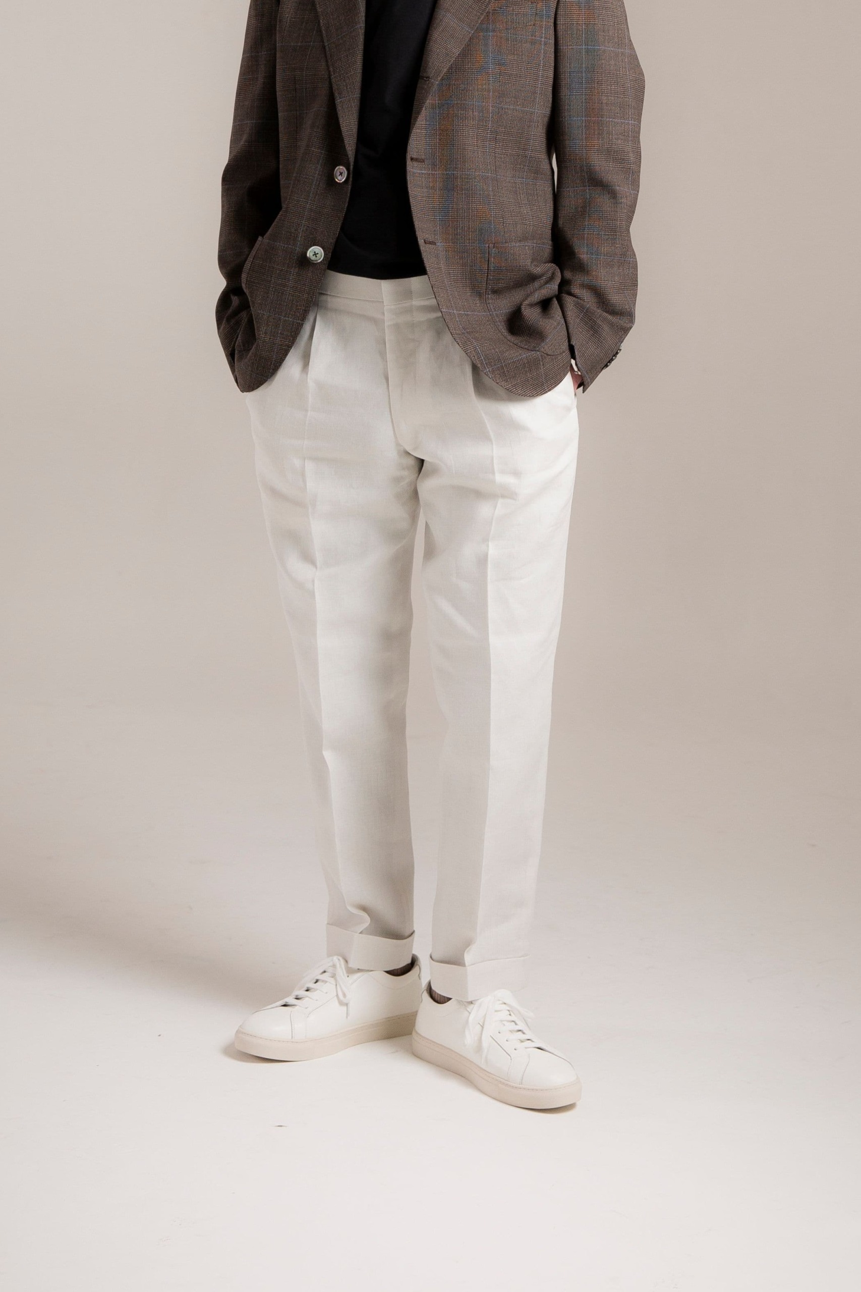 アイシッシュリネン・ クラシックパンツ｜ホワイト